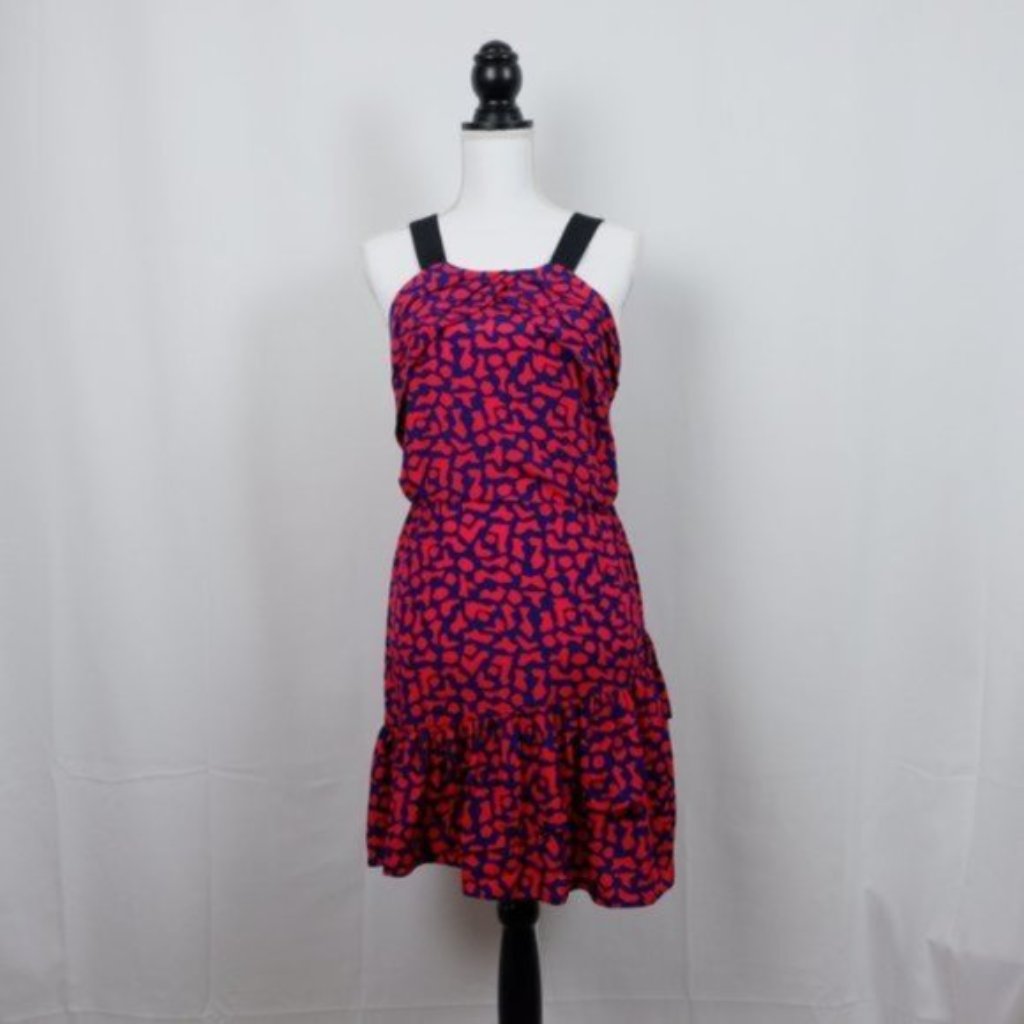 Sandro Paris Geometric Abstract Print Mini Dress